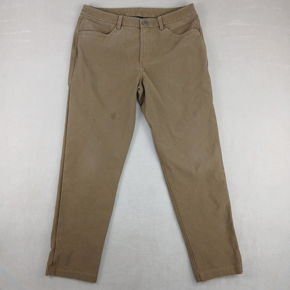 Lululemon ABC 34x30 Mens Pants Stretch Chino Stretch 5 Pocket FLAWS Slim‎